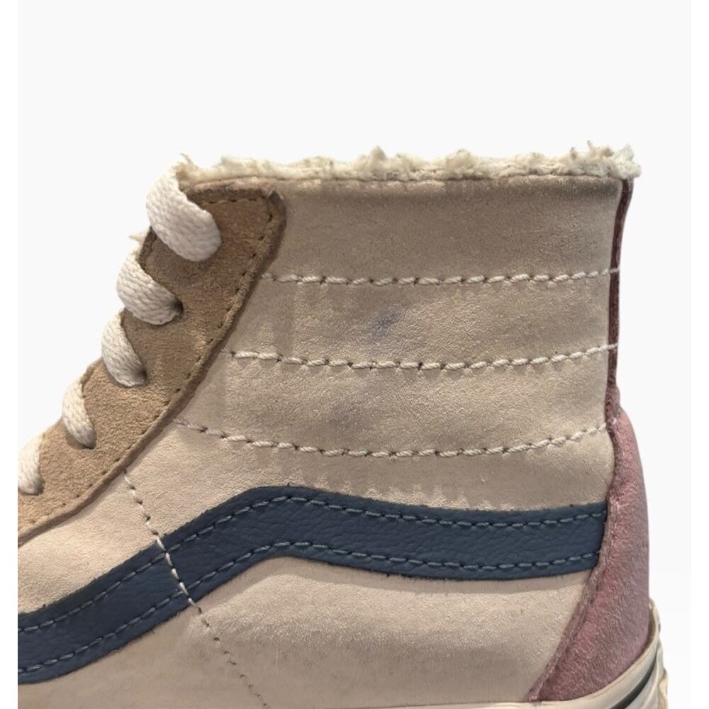 Vans Sk8-Hi Women’s 6 M 4.5 Pastel Suede Sherpa HEIQ Water Repellent High Top - Picture 7 of 9